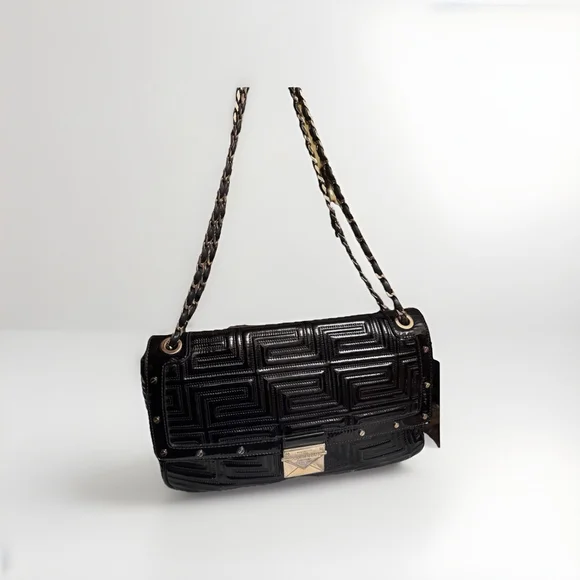 Gianni Versace Quilted Patent Leather Shoulder Bag - Picture 3 of 16